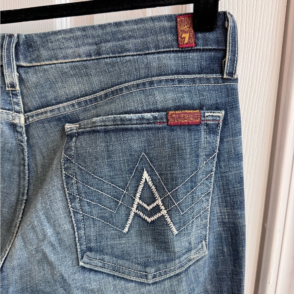 7 For All Mankind "A" Pocket Low Rise Bootcut Jeans Size 32 - Picture 2 of 7